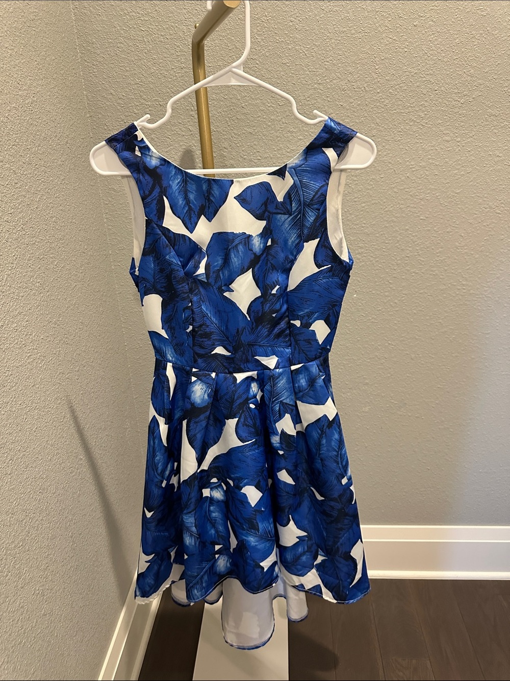 Eleanor Blue Floral Fit & Flare Dress - Women's — image 3 of 8